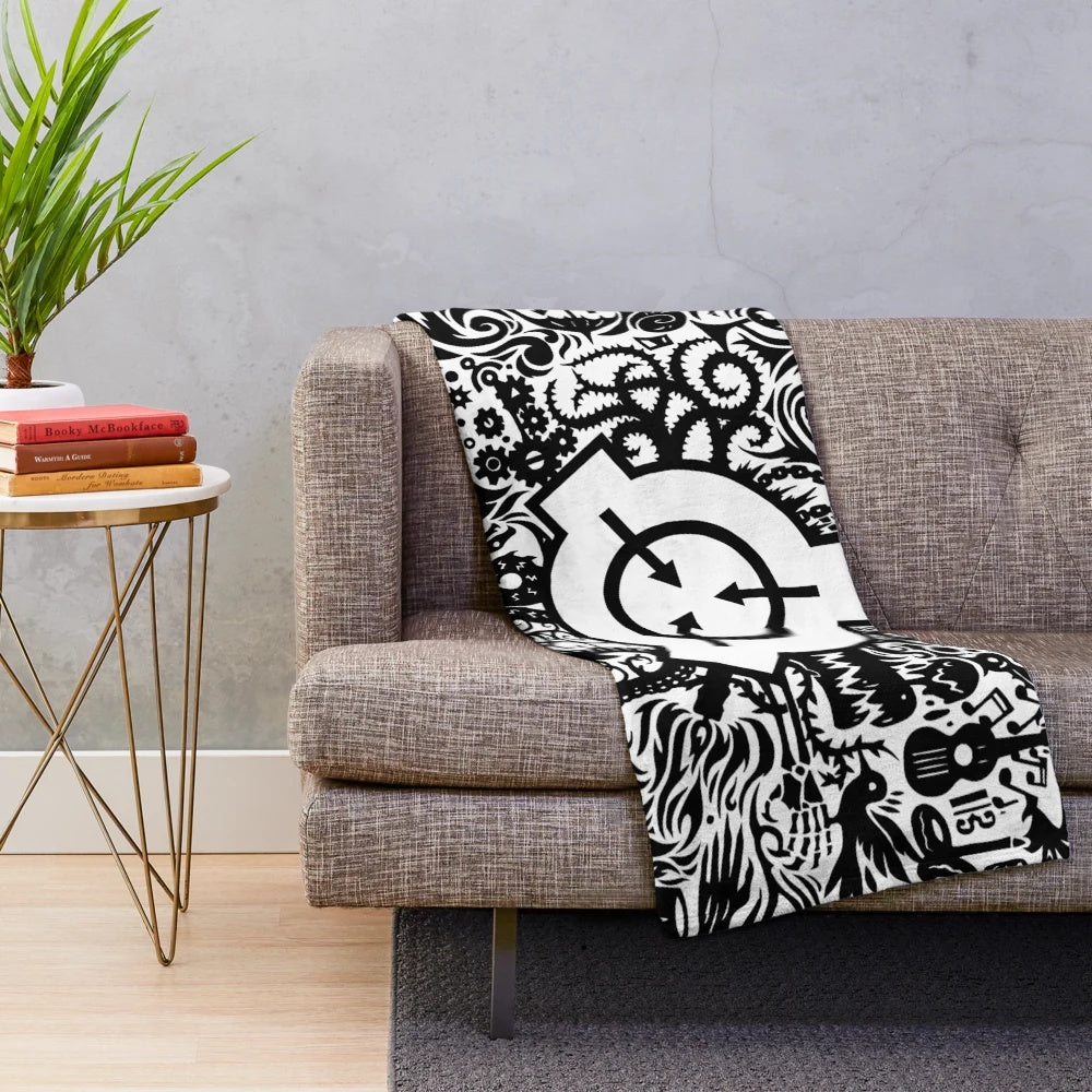 SCP Foundation logo printed on a soft, plush blanket