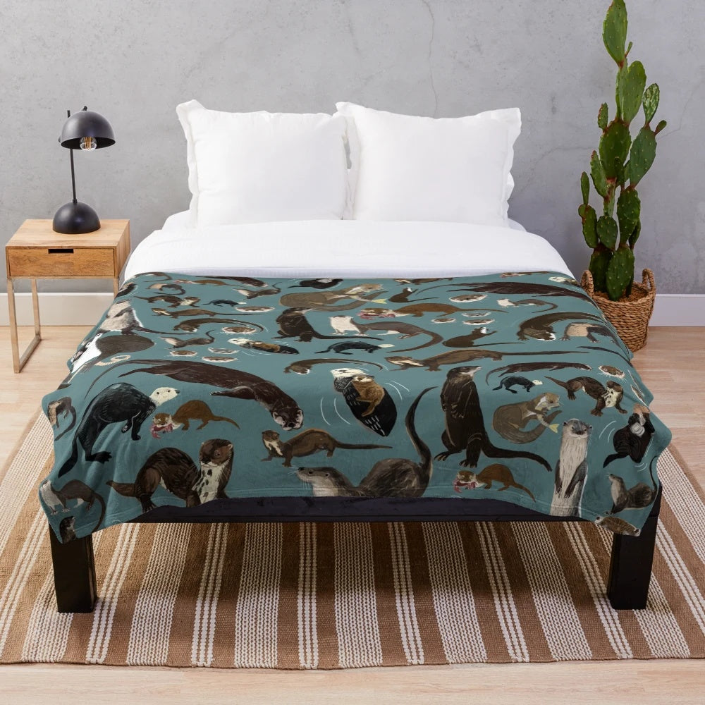 Soft and Cuddly Sea Otter Plush Blanket