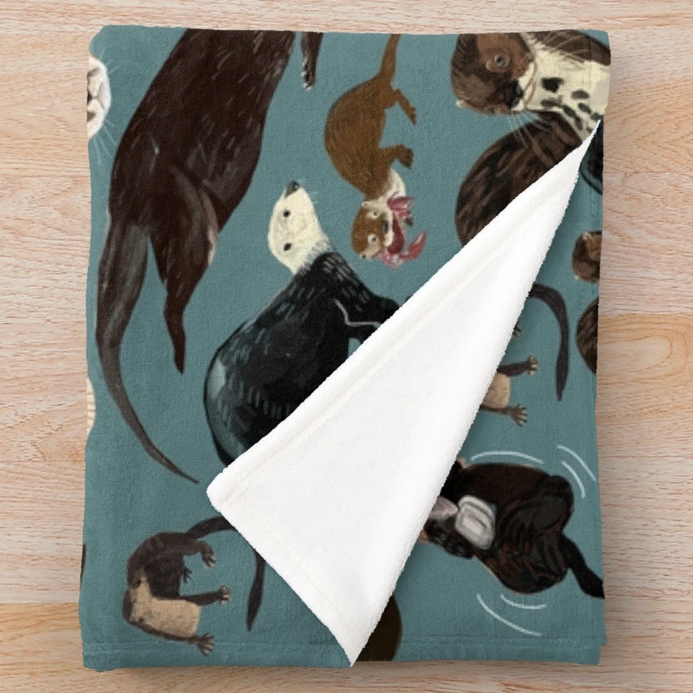 Soft and Cuddly Sea Otter Plush Blanket