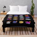 Soft and cuddly plush blanket featuring a vibrant sea slug design