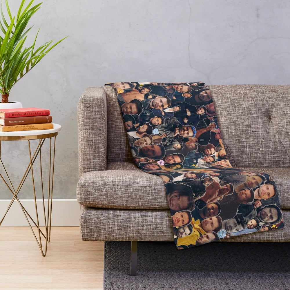 Soft plush blanket featuring Sebastian Stan as Bucky Barnes from Marvel