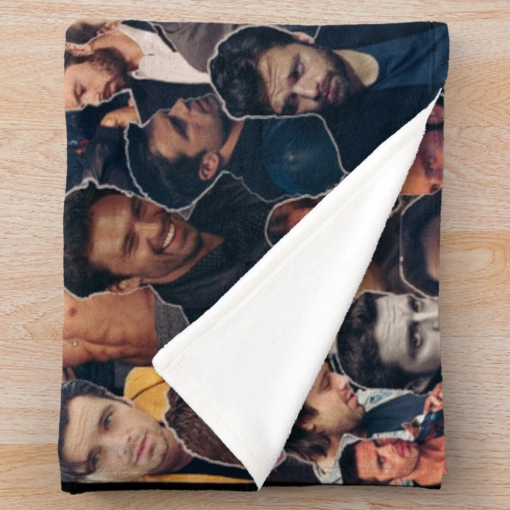 Soft plush blanket featuring Sebastian Stan as Bucky Barnes from Marvel