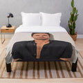 Soft and warm plush blanket featuring Sebastian Stan, the actor who played the Winter Soldier in Marvel's Avengers movies.