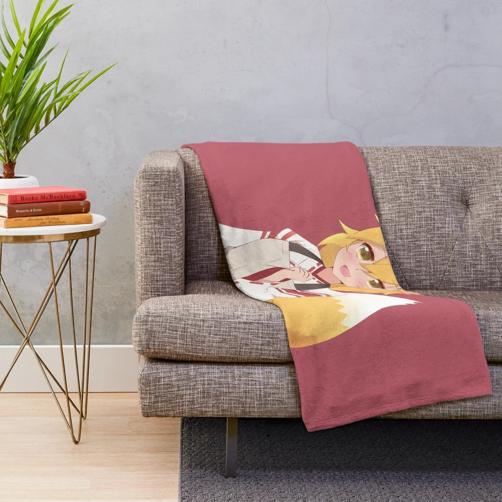 Sewayaki Kitsune no Senko-san plush blanket, a soft and fluffy home accent for anime enthusiasts