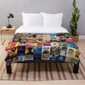 Shakespeare plays themed plush blanket