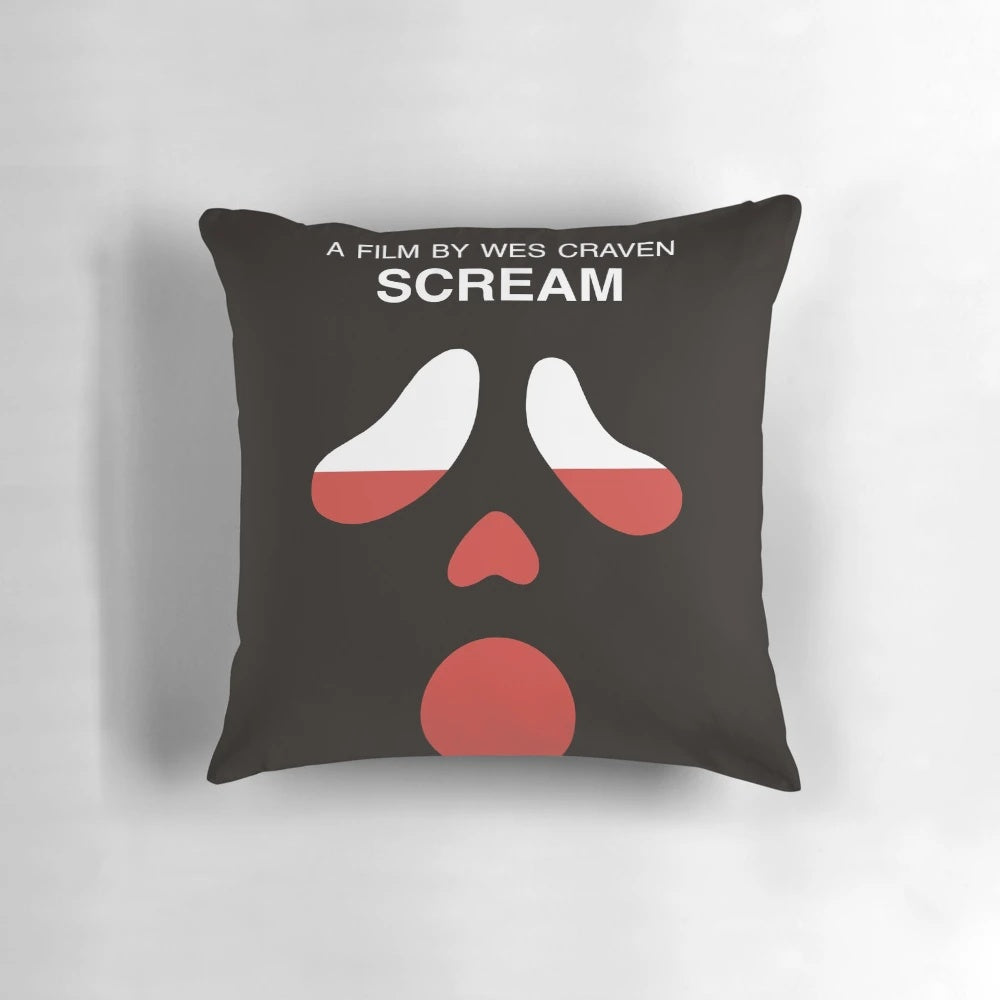 Soft, plush pillow featuring the Scream logo and Shane Dawson conspiracy theme