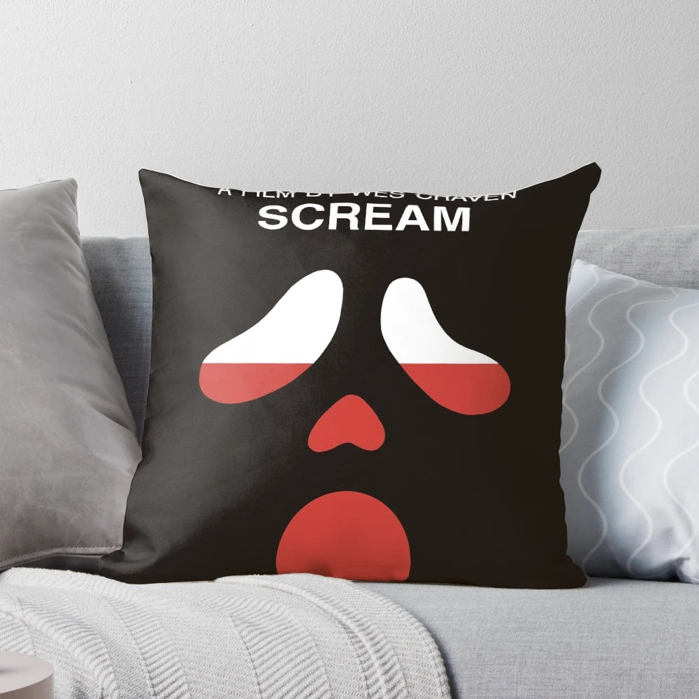 Soft, plush pillow featuring the Scream logo and Shane Dawson conspiracy theme