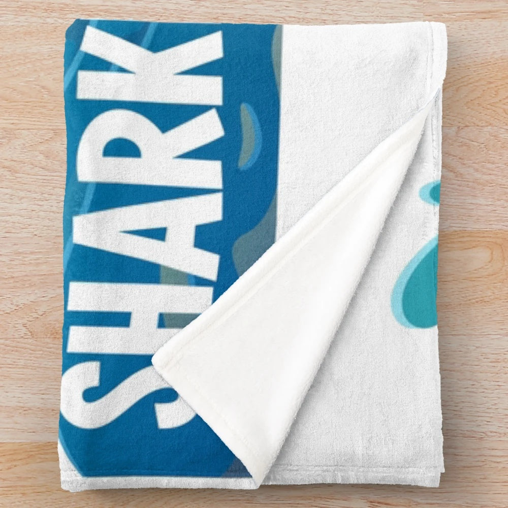 Sharkdog plush blanket featuring the adorable cartoon character