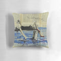 Soft, fluffy pillow with a literary quote about being too fond of books, perfect for book lovers and reading nooks