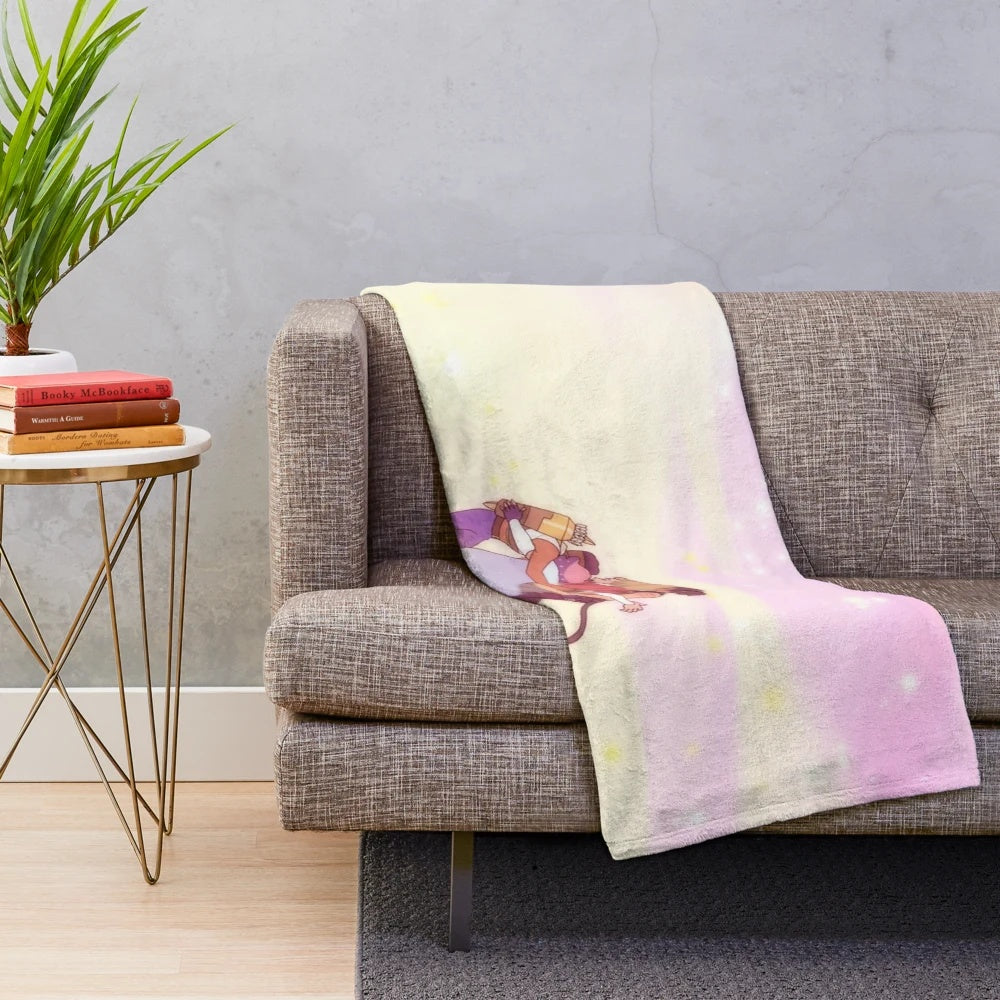 Soft, plush blanket featuring the Best Friends Squad from She-Ra and the Princesses of Power cuddling on Etheria