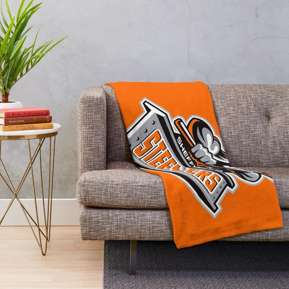 Sheffield Steelers Plush Blanket with Hockey Team Logo