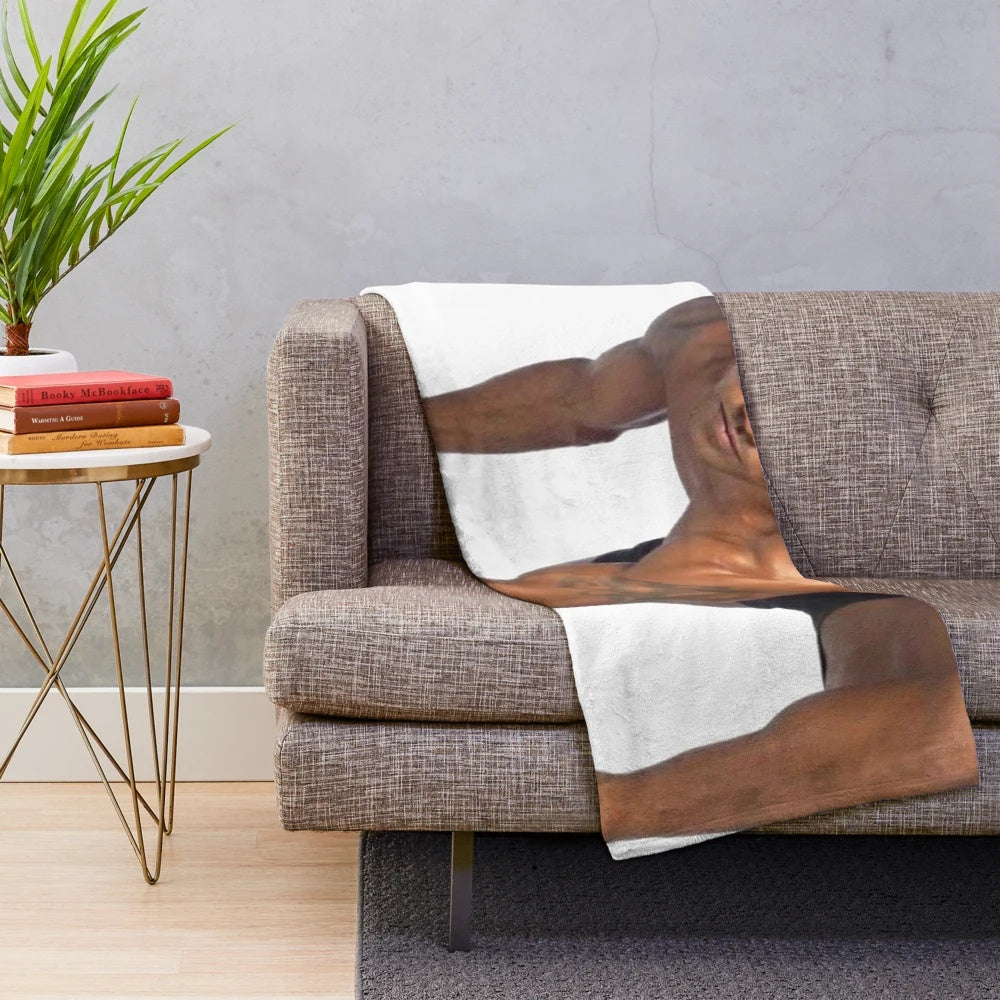Soft, plush blanket featuring Shemar Moore, star of the TV show Criminal Minds