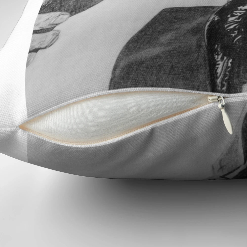 Fluffy pillow featuring the iconic detective Sherlock Holmes, perfect for crime fiction fans