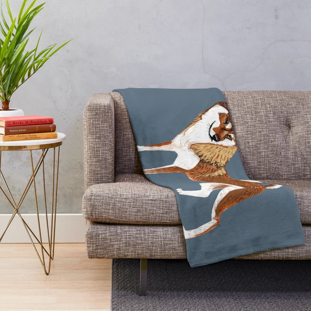 Shikoku Inu (Red) Plush Blanket