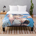 Soft and cuddly plush blanket featuring the Hololive vtuber Shirogane Noel