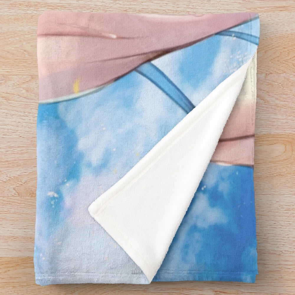 Soft and cuddly plush blanket featuring the Hololive vtuber Shirogane Noel