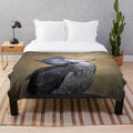 Shoebill stork plush blanket