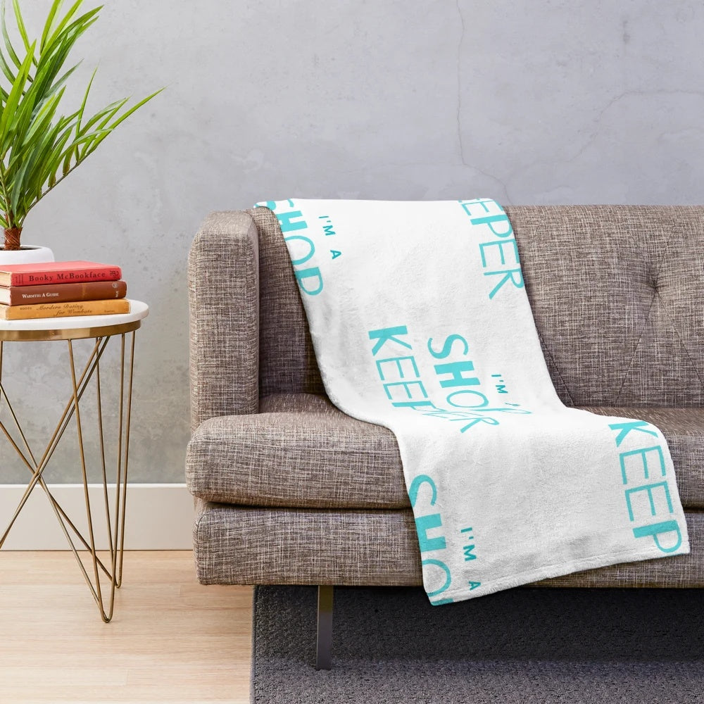 Shop keeper plush blanket for hospitality staff and retail workers