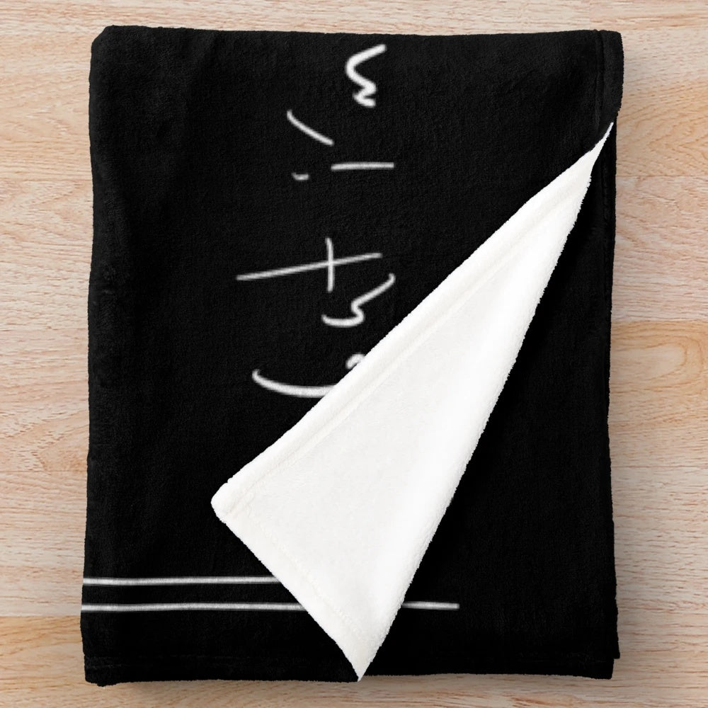 Shrike bird plush blanket with music lyrics