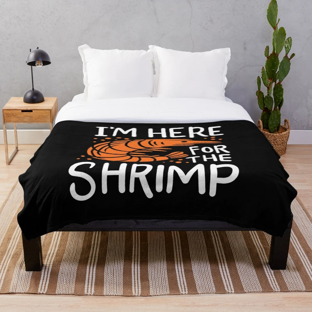 Soft and Plush Shrimp Seafood Blanket
