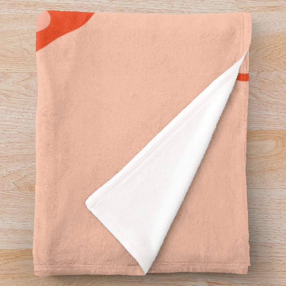 Shrimply the Best plush blanket featuring a cute cartoon shrimp character