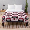 SHU Lips! Plush Blanket featuring the Sacred Heart University Pioneers logo