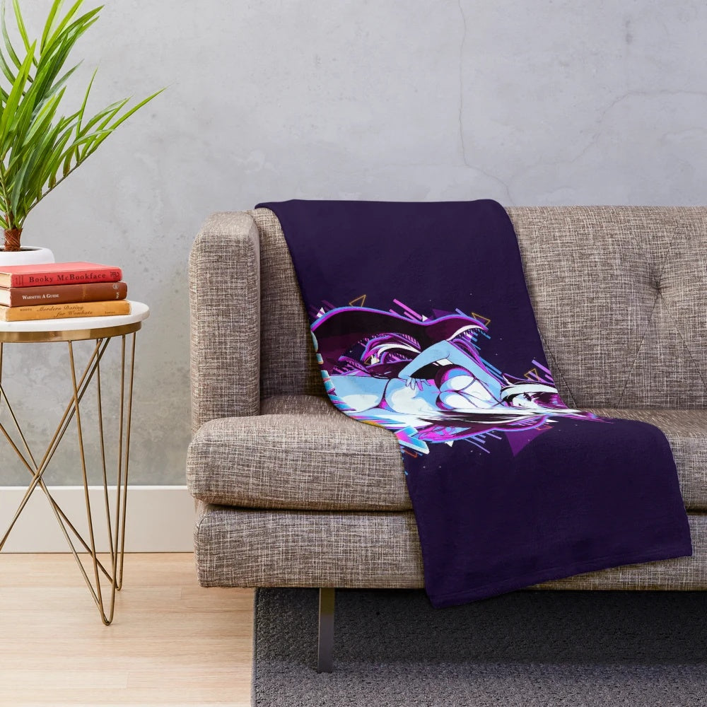 Shylily anime girl vtuber plush blanket