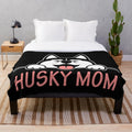 Soft and plush siberian husky mom blanket for dog owners