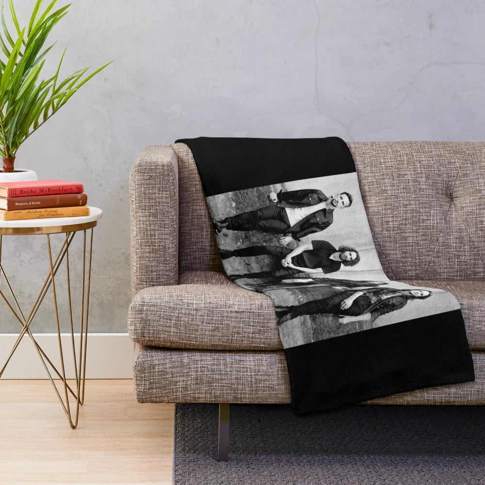Silbermond band plush blanket featuring the German rock group's logo