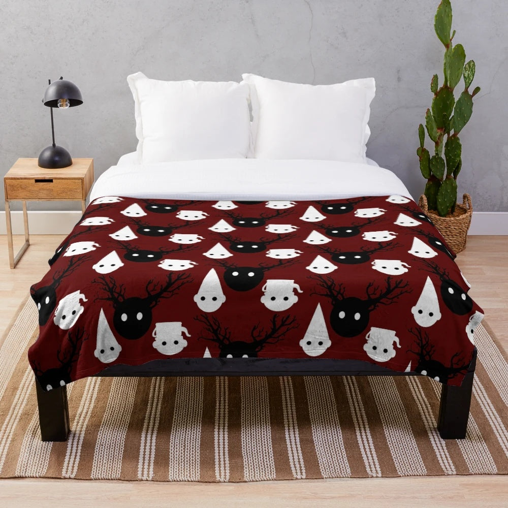 Cozy Over the Garden Wall silhouettes plush blanket
