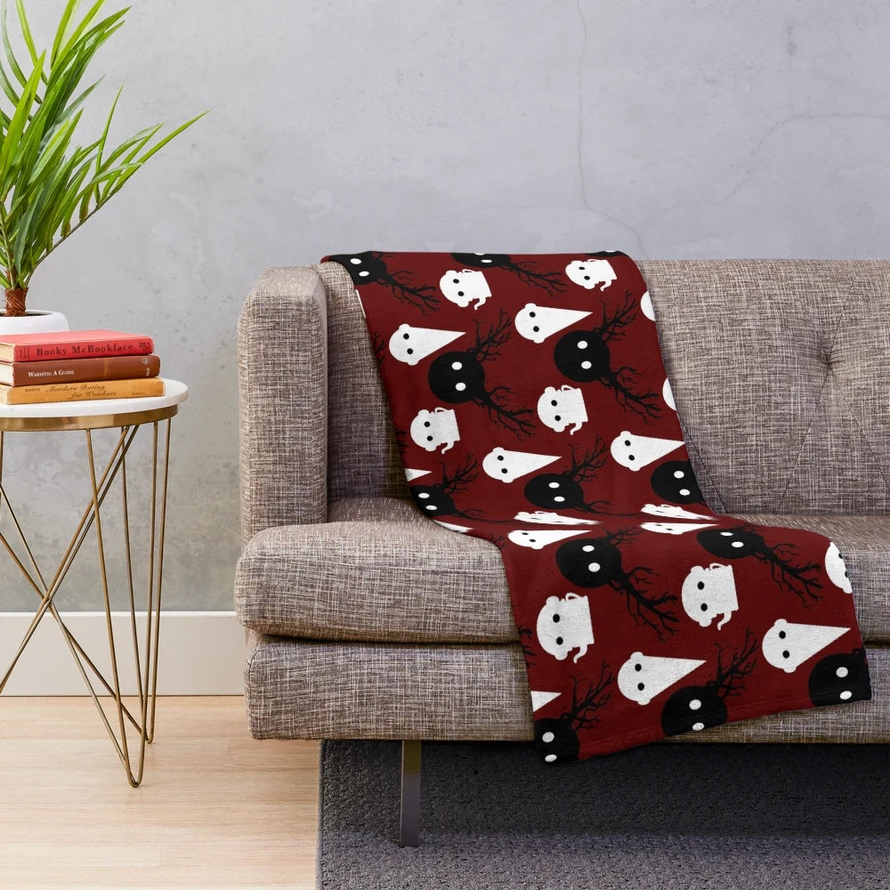Cozy Over the Garden Wall silhouettes plush blanket
