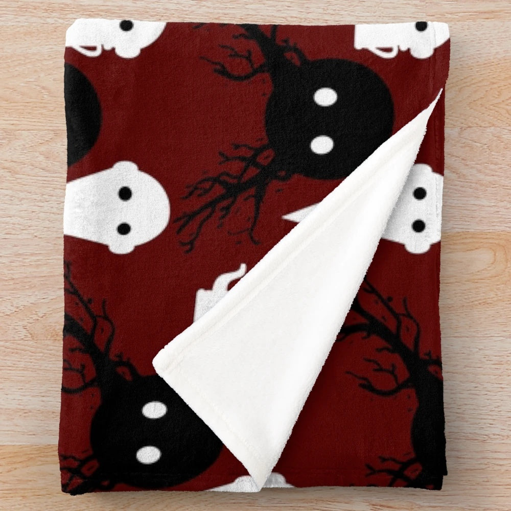 Cozy Over the Garden Wall silhouettes plush blanket