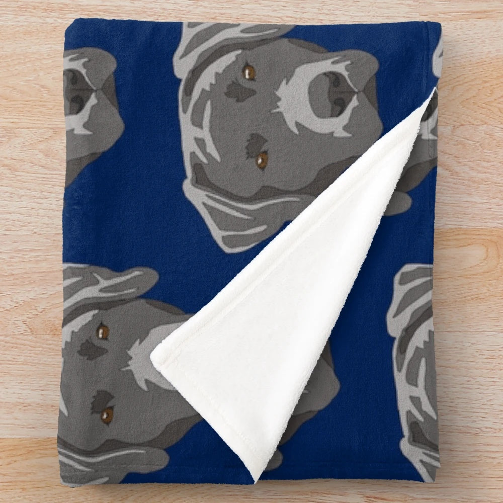 Silver Labrador Retriever Plush Blanket