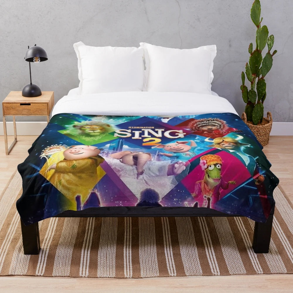 Sing 2 movie-inspired plush blanket