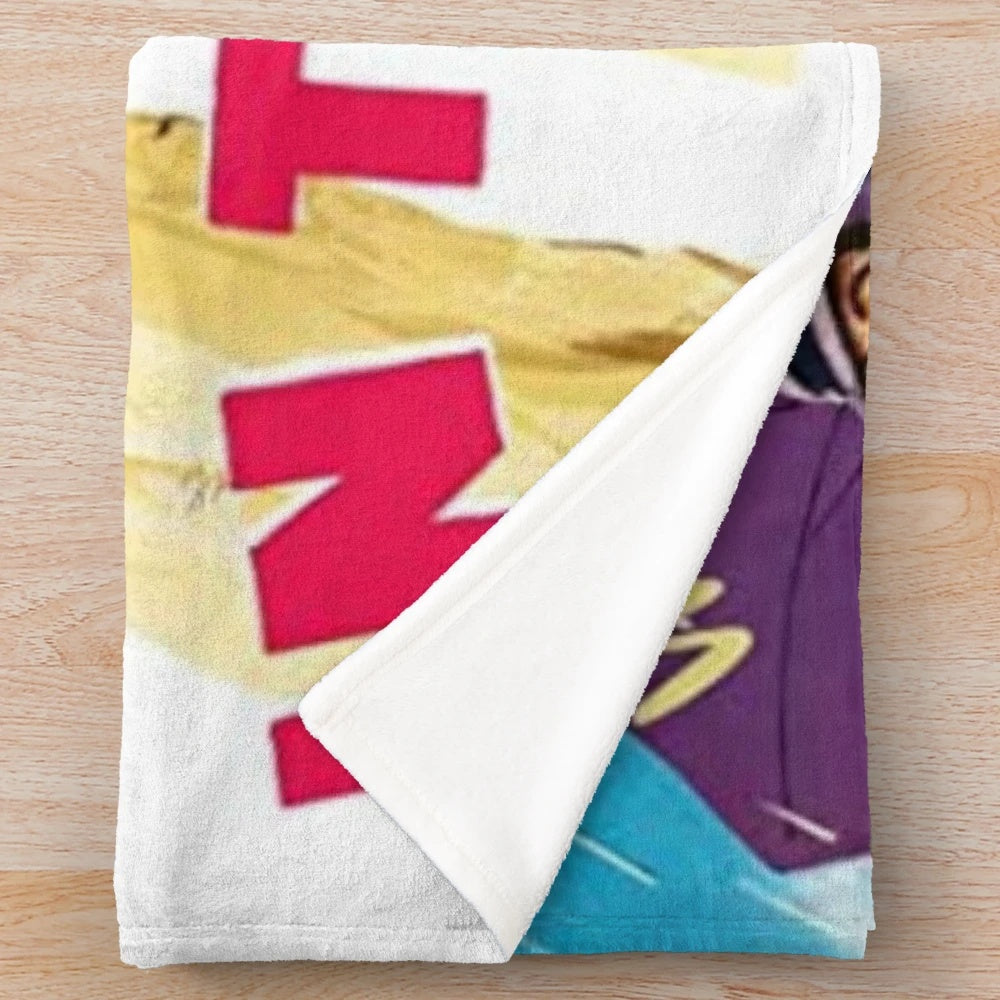 Plush blanket featuring a vintage 'Singing in the Rain' scene