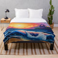 Sirena Beach Plush Blanket with Soft Acrylic Fabric
