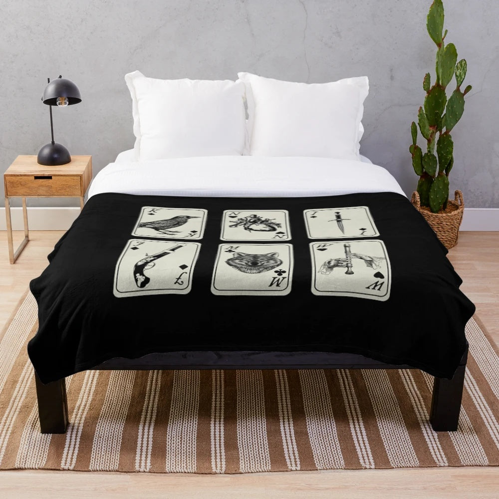 Six of Crows inspired plush blanket featuring the fantasy book series