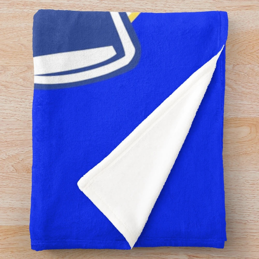 SJHL plush blanket with hockey logo