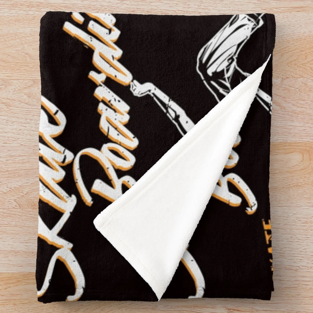 Plush blanket featuring a skateboarding design for skaters and enthusiasts