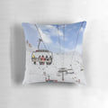 A soft, plush pillow designed for comfort and relaxation on ski lifts