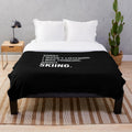 Cozy plush blanket for ski enthusiasts featuring a vintage ski design