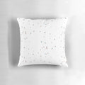 Decorative pillow with a snowy ski slopes print design