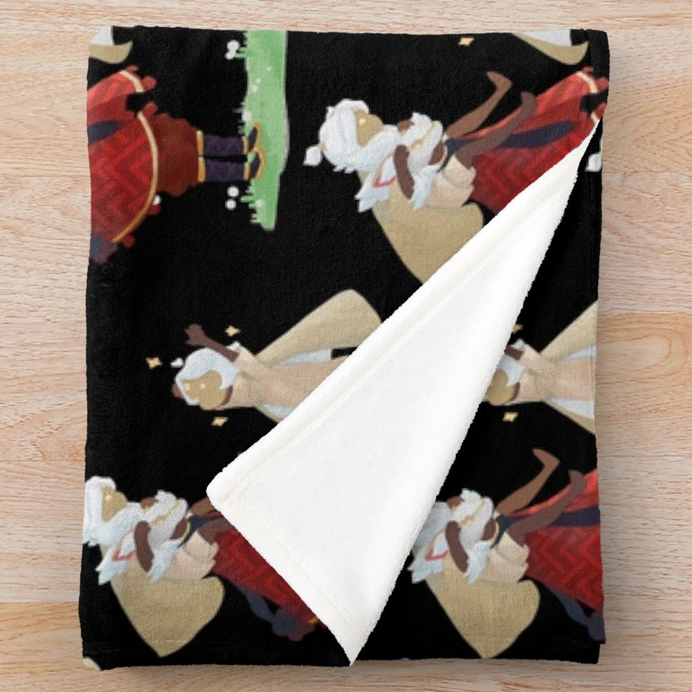 Sky-themed plush blanket featuring the iconic light moths from the game Children of the Light