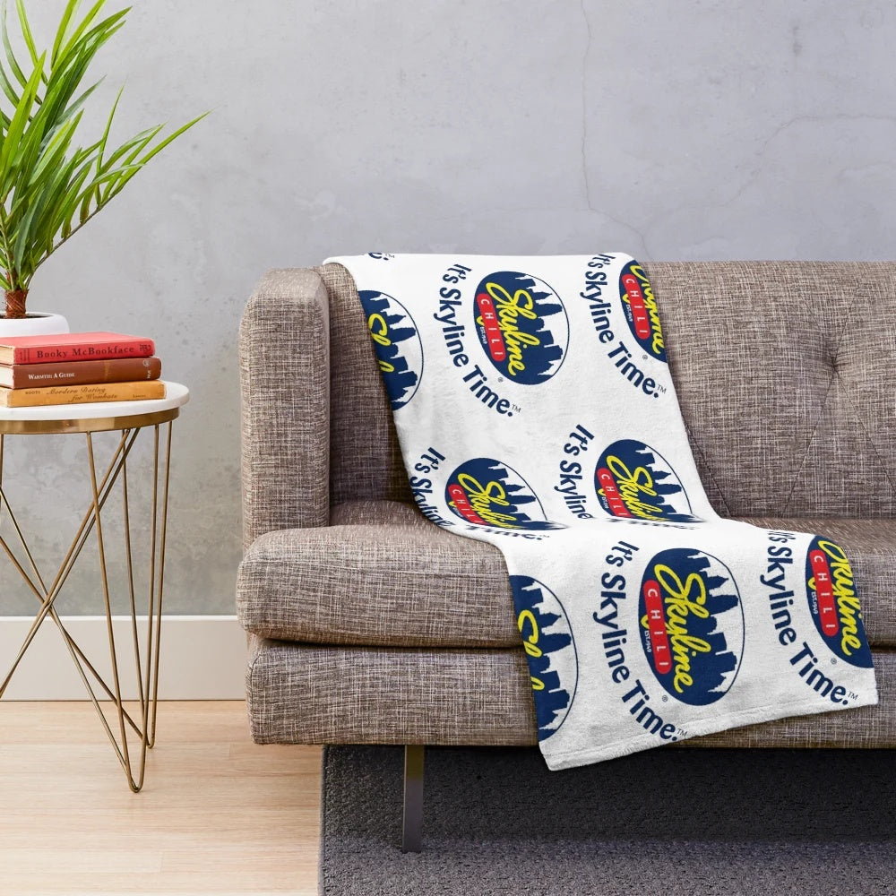 Skyline Chili inspired plush blanket