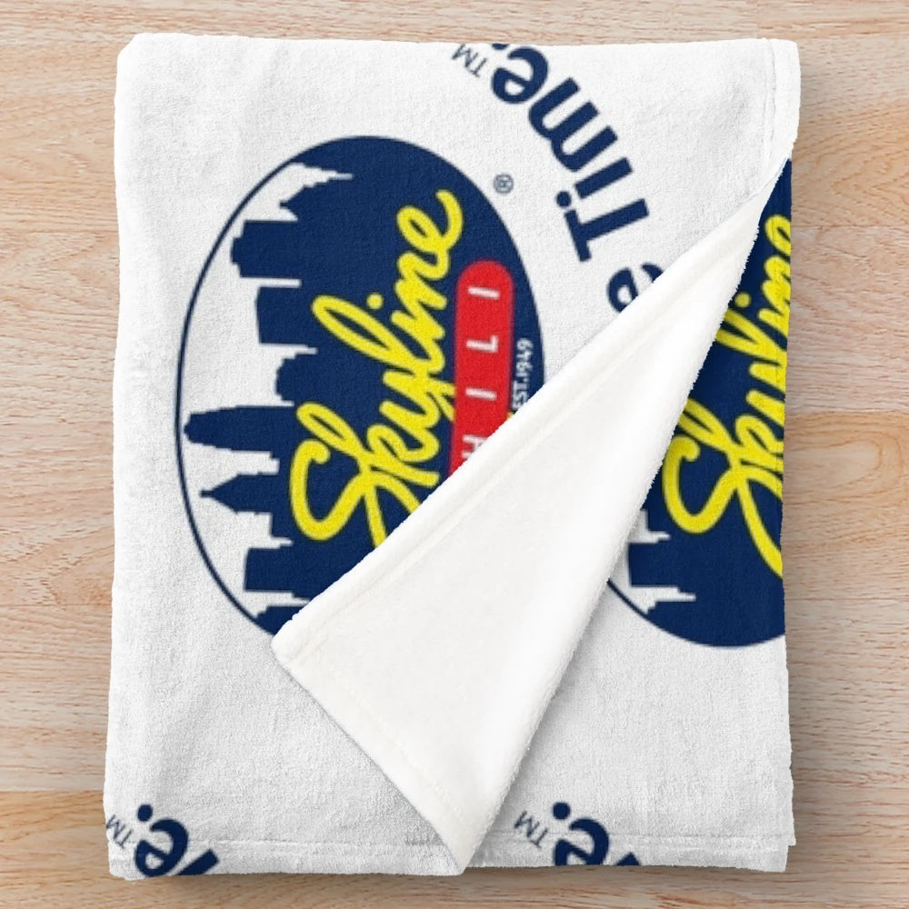 Skyline Chili inspired plush blanket