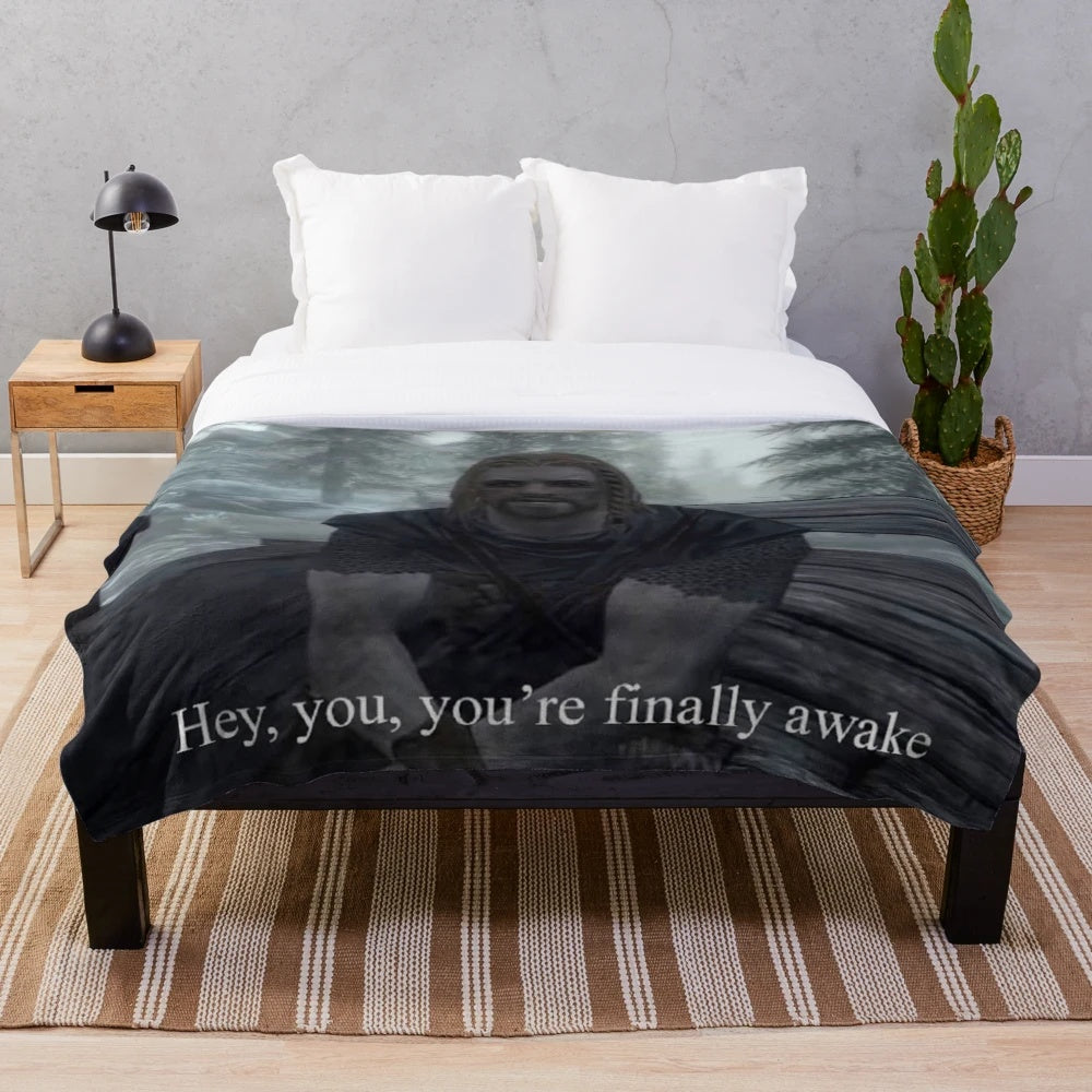 Skyrim inspired plush blanket