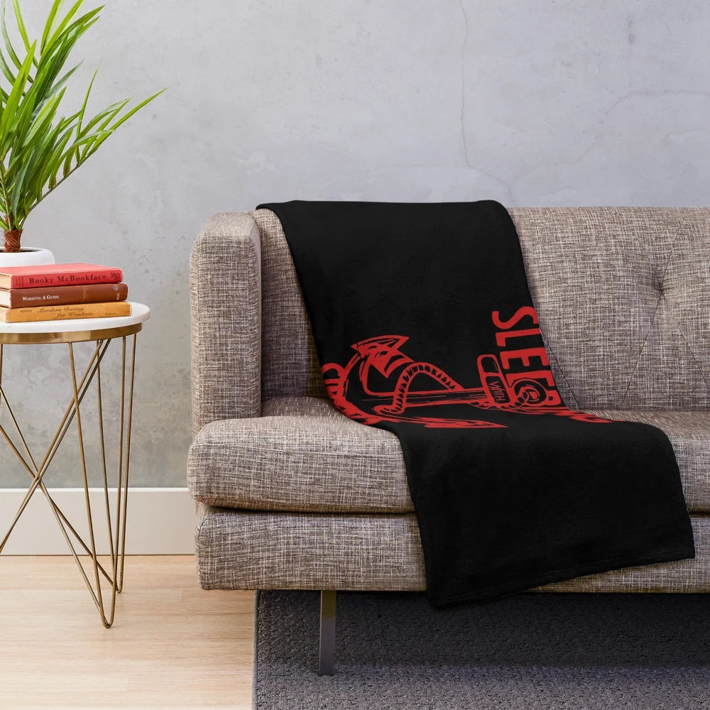 Soft and Warm Sleeping with Sirens Anchor Plush Blanket