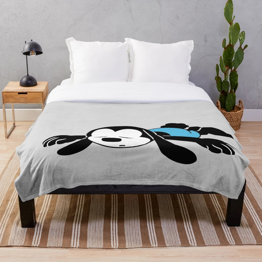 Sleepy Oswald the Lucky Rabbit Plush Blanket