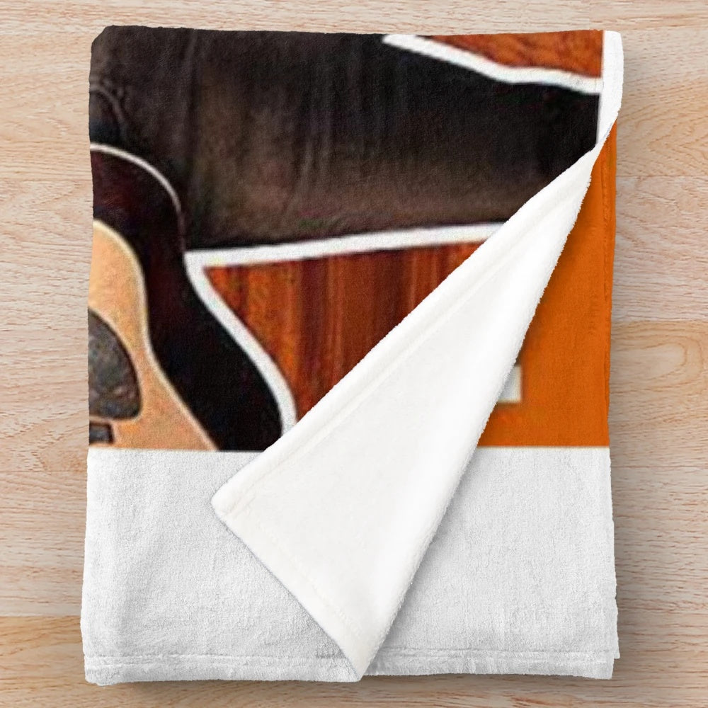 Cozy plush blanket featuring country music artist Slim Dusty inspired artwork