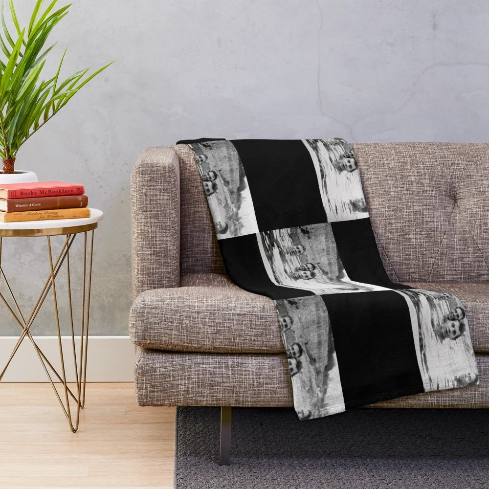 Slint-inspired plush blanket with band quote and sarcastic design
